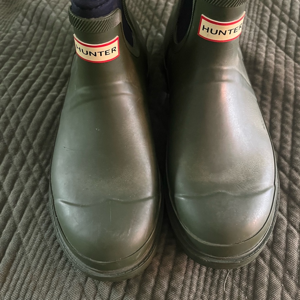 Hunter Green Rain & Snow Boots Waterproof